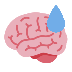 Team Cognitive Load Logo. A brain with a tear in it.